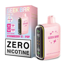 Strawberry B-Pop Flavored Geek Bar Pulse ZERO Disposable Vape Device - 15K Puffs - 10PC | The Smoke Plug