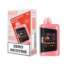 Strawberry Burst Flavored Raz LTX DC25000 Zero 0mg Disposable Vape Device - 15K Puffs - 5PC | The Smoke Plug