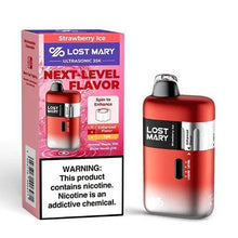 Strawberry Ice Flavored Lost Mary Ultrasonic Disposable Vape Device - 35k Puffs  | The Smoke Plug