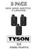 Tyson 2.0 Heavy Weight Disposable Vape Device | 7000 Puffs - 3PK
