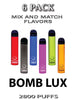 Bomb LUX Disposable Vape | 2800 Puffs - 6PK