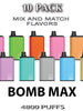 Bomb MAX Disposable Vape | 4800 Puffs – 10PK | thesmokeplug.com