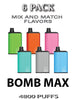 Bomb MAX Disposable Vape | 4800 Puffs - 6PK | thesmokeplug.com