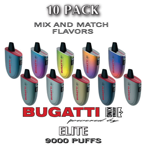 BUGATTI ELITE by AROMA KING Disposable Vape Device 9000 Puffs 10PK