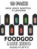 Foodgod ZERO 0% Luxe Disposable Vape Device | 4000 Puffs – 10PK