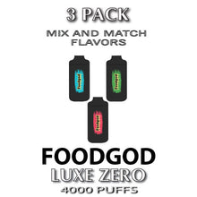 Foodgod ZERO 0% Luxe Disposable Vape Device | 4000 Puffs  –  3PK