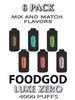 Foodgod ZERO 0% Luxe Disposable Vape Device | 4000 Puffs – 6PK