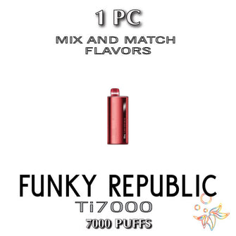 Funky Republic Ti7000 by EB Design Disposable Vape Device | 7000 Puffs  –  1PC