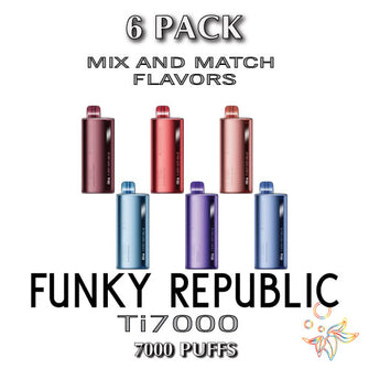 Funky Republic Ti7000 by EB Design Disposable Vape Device | 7000 Puffs – 6PK