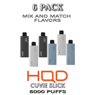 HQD Cuvie Slick Disposable Vape Device | 6000 Puffs - 6PK | thesmokeplug.com