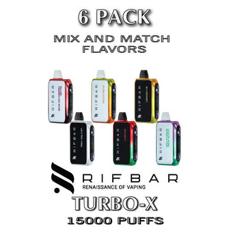 Rifbar Turbo-X Disposable Vape Device | 15000 Puffs - 6PK