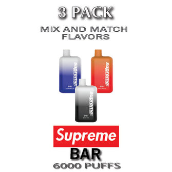 Supreme BAR 5% Disposable Vape Device - 3PK