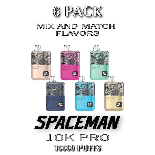 Spaceman 10K Pro Disposable Vape Device | 10000 Puffs - 6PK– The Smoke Plug