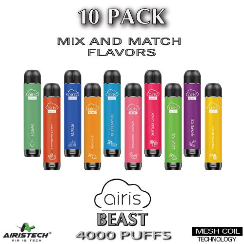 Airis BEAST Disposable Vape Device | 4000 Puffs - 10PK The Smoke Plug Airis BEAST Disposable Vape Device | 4000 Puffs - 10PK The Smoke Plug