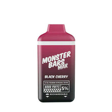 Black Cherry Flavored Monster Bars MAX Disposable Vape Device