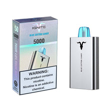 Blue Cotton Candy Flavored Ignite v50 Disposable Vape Device - 5000 Puffs | thesmokeplug.com - 3PK