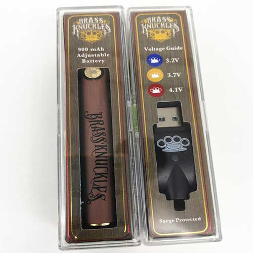 Brass Knuckles Battery 650mah - 900mah Gold Wooden Stainless