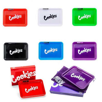 Cookies Rolling Tray Led Usb Charging Luminous Plate Smoking Accessories - The Smoke Plug