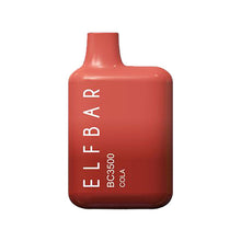 Cola Flavored EB Create (formerly Elf Bar) BC3500 Disposable Vape Device giving 3500 Puffs