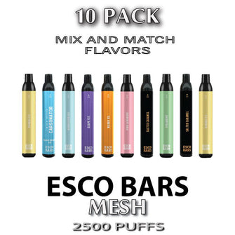 Esco Bars MESH vape Disposable by Pastel Cartel | 2500 PUFFS – 10PK
