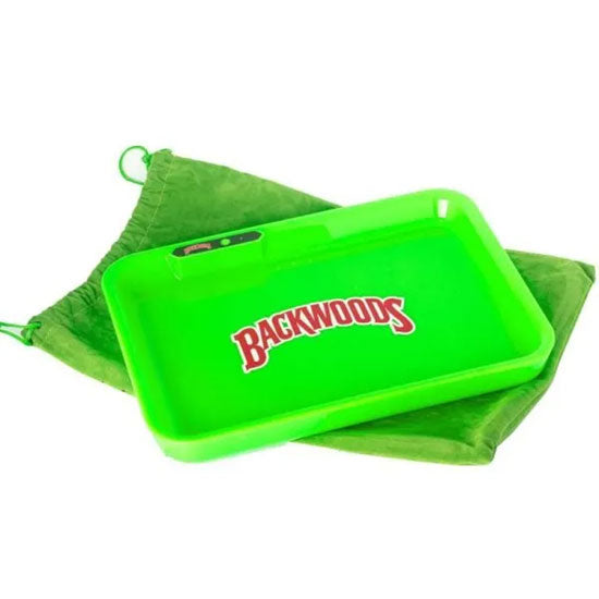 Backwoods Rolling Tray LED USB Charging Luminous Plate Smoking Accesso The Smoke Plug