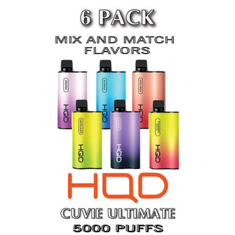 HQD Cuvie ULTIMATE Disposable Vape  | 5000 Puffs  –  6PK
