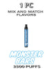 Monster Bars Disposable Vape Device by Jam Monster – 1PC