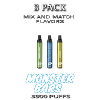 Monster Bars Disposable Vape Device by Jam Monster – 3PK