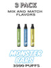 Monster Bars Disposable Vape Device by Jam Monster – 3PK