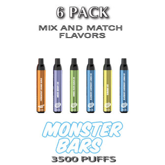 Monster Bars Disposable Vape Device by Jam Monster – 6PK