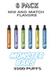 Monster Bars Disposable Vape Device by Jam Monster – 6PK