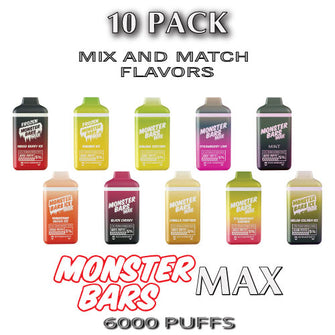 Monster Bars MAX Disposable Vape Device by Jam Monster  –  10PK