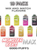 Monster Bars MAX Disposable Vape Device by Jam Monster – 10PK