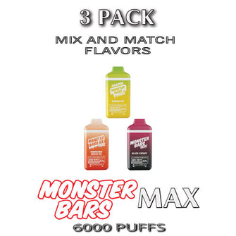 Monster Bars MAX Disposable Vape Device by Jam Monster  –  3PK