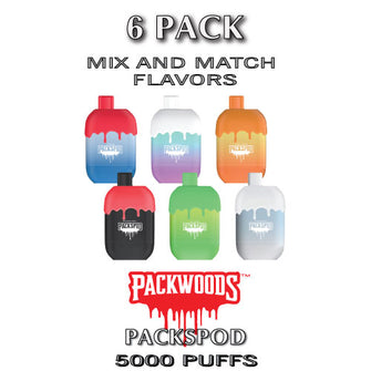 Packspod by Packwoods Disposable Vape Device | 5000 Puffs – 6PK