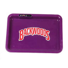Purple Backwoods Rolling Tray Led Usb Charging Luminous Plate Smoking Accessories - The Smoke Plug