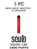 Squid 1.6K Disposable Vape Device | 1600 Puffs – 1PC