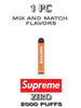 Supreme ZERO Disposable Vape – 1PC