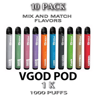 VGOD POD 1K Disposable Vape Pod Device  –  10PK