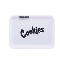White Cookies Rolling Tray Led Usb Charging Luminous Plate Smoking Accessories - The Smoke Plug