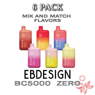 EB Design (formerly Elf Bar) BC5000 0% ZERO Disposable Vape Device  –  6PK