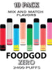 Foodgod ZERO 0% Disposable Vape – 10PK