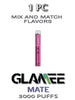 Glamee Mate Disposable Vape Pod | 3000 PUFFS – 1PC