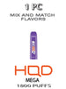 HQD MEGA Disposable Vape Pod – 1PC