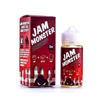 Jam Monster Strawberry 100ml 0Mg E-Liquid | thesmokeplug.com