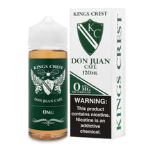 Kings Crest Don Juan Cafe 120ml 0Mg E-Liquid | thesmokeplug.com