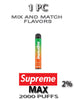 Supreme MAX 2% Disposable Vape Device – 1PC