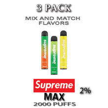 Supreme MAX 2% Disposable Vape Device  –  3PK