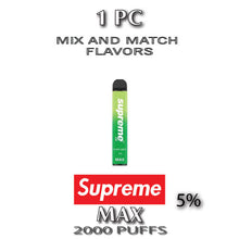 Supreme MAX Disposable Vape Device | 2000 Puffs – 1PC