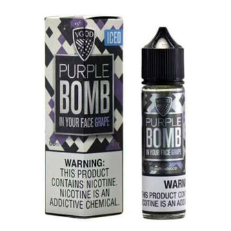 Vgod Iced Purple Bomb 60ml 0Mg E-Liquid | thesmokeplug.com